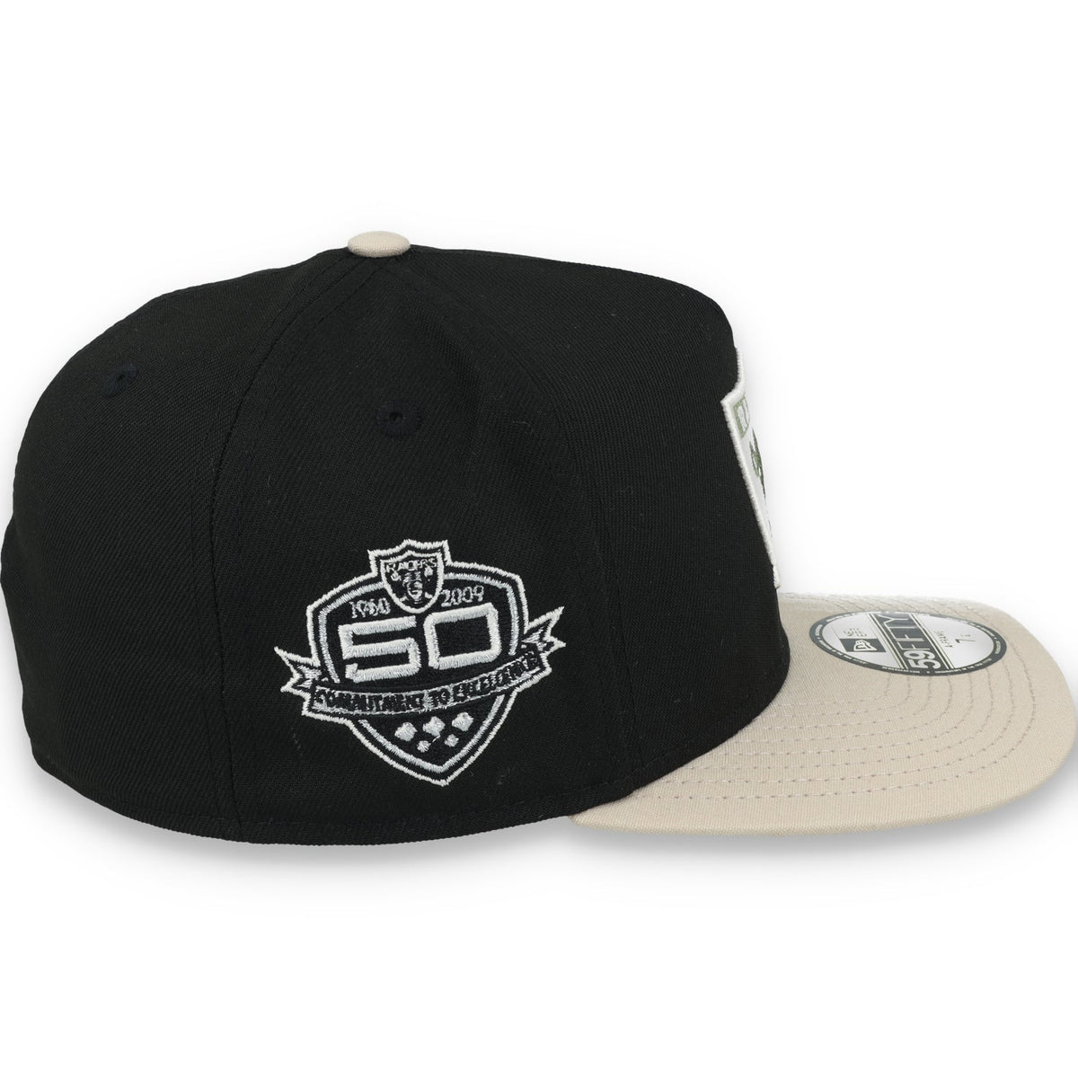New Era Las Vegas Raiders 50th Anniversary Side Patch Canvas A-Frame 59FIFTY Fitted Hat product image 6, provided for visual