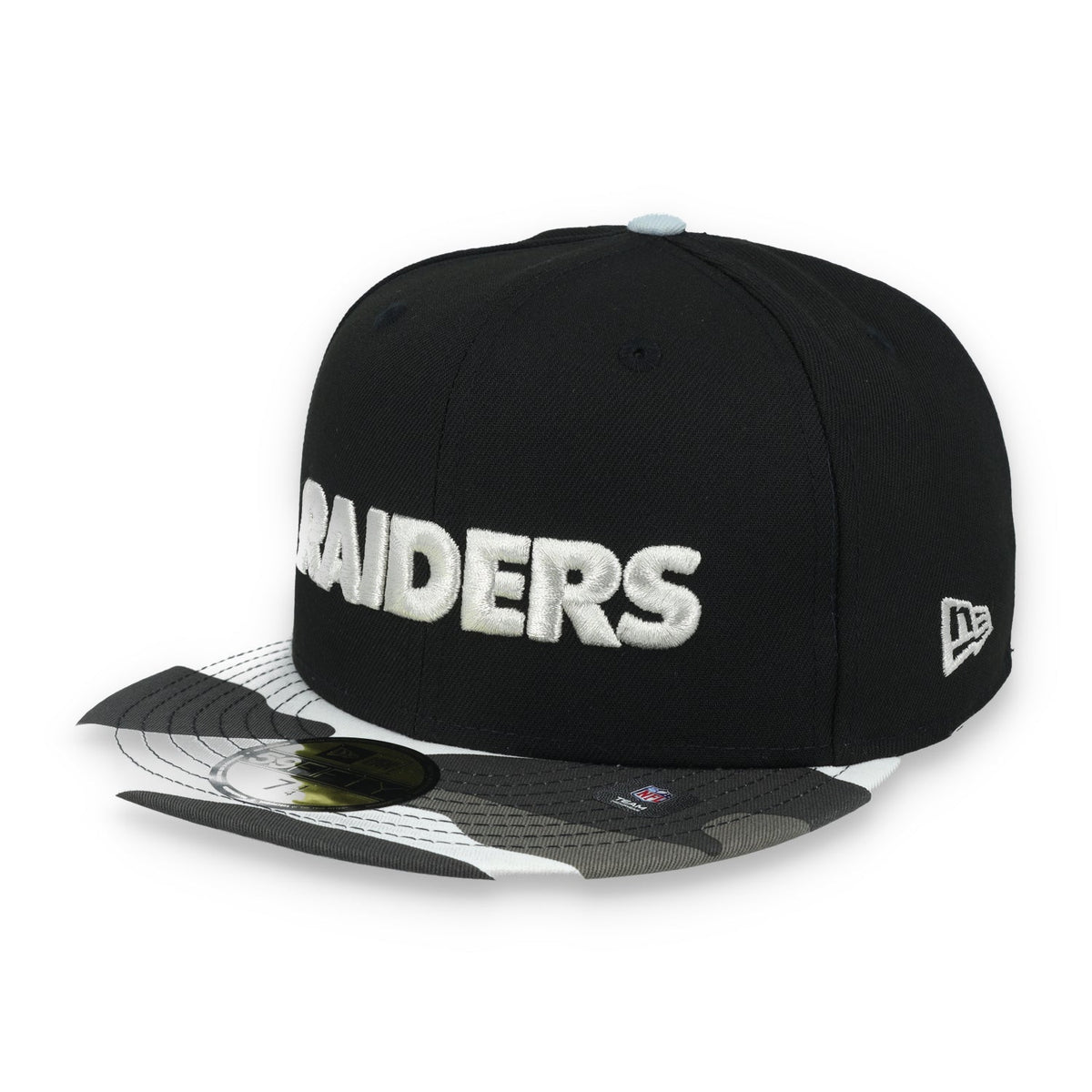 New Era Las Vegas Raiders XVII Super Bowl Side Patch Metallic Camo 59FIFTY Fitted Hat product image 3, provided for visual