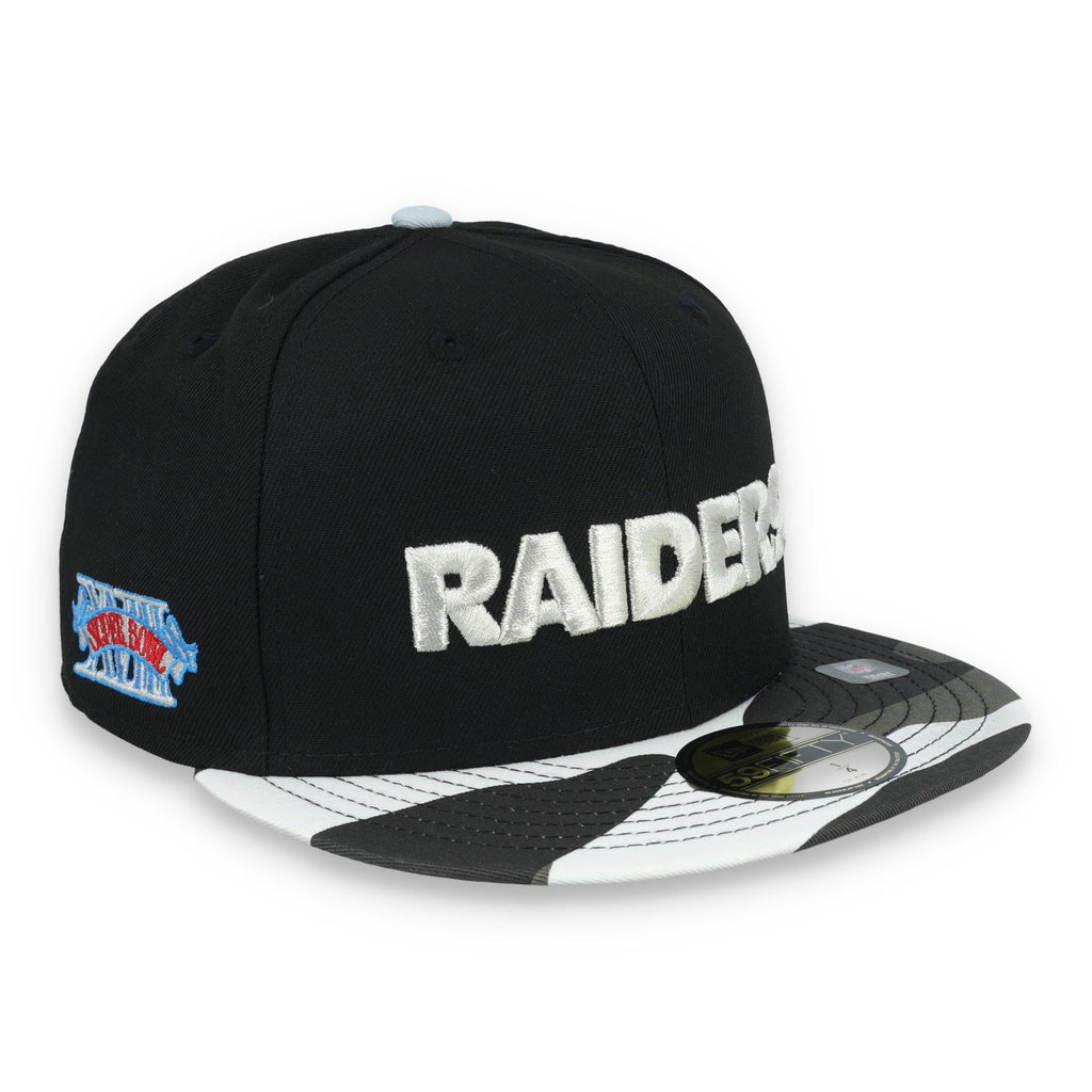 New Era Las Vegas Raiders XVII Super Bowl Side Patch Metallic Camo 59FIFTY Fitted Hat product image 1, provided for visual