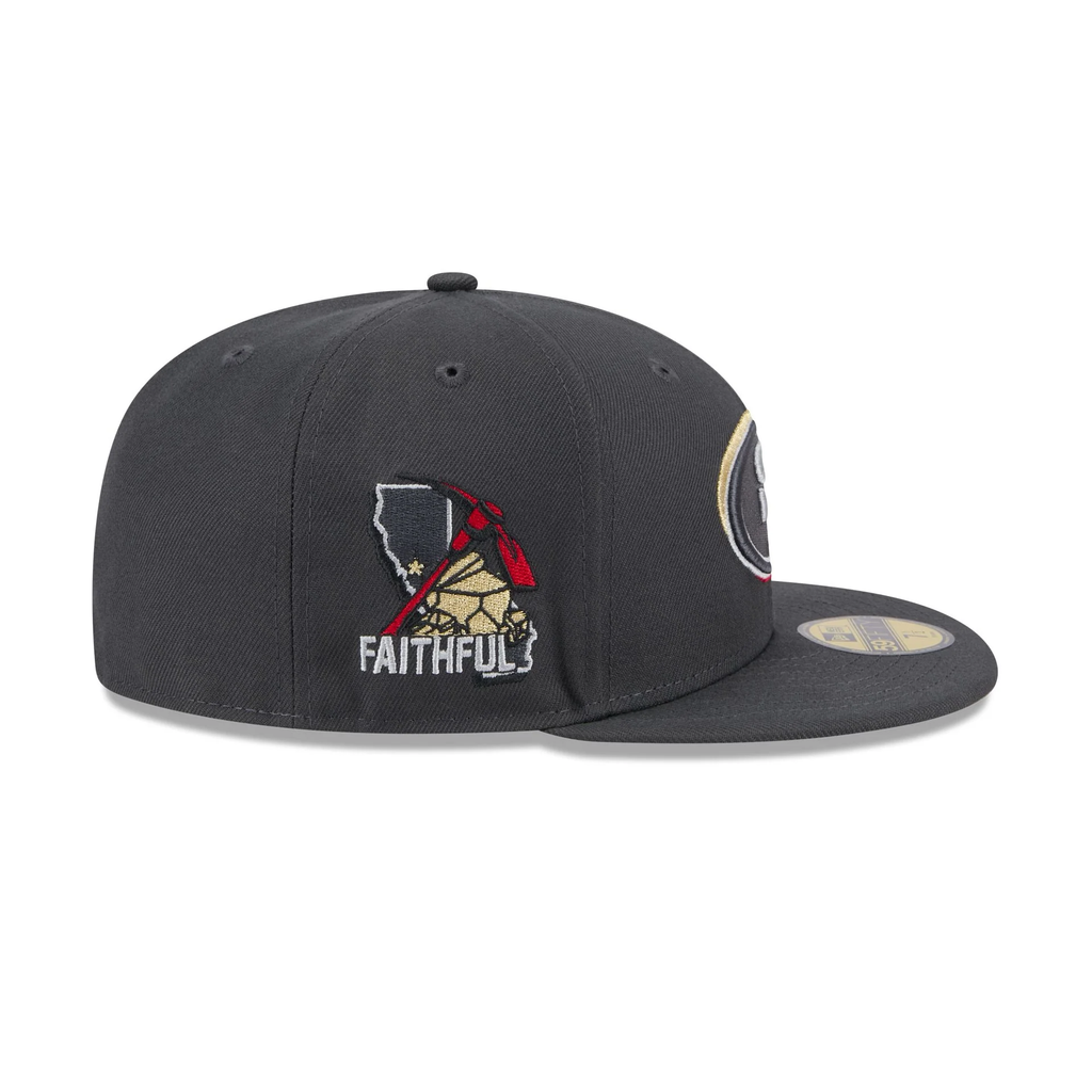 New Era San Francisco 49ers 2024 NFL DRAFT On Stage 59FIFTY Fitted Hat-Grey product image 2, provided for visual reference