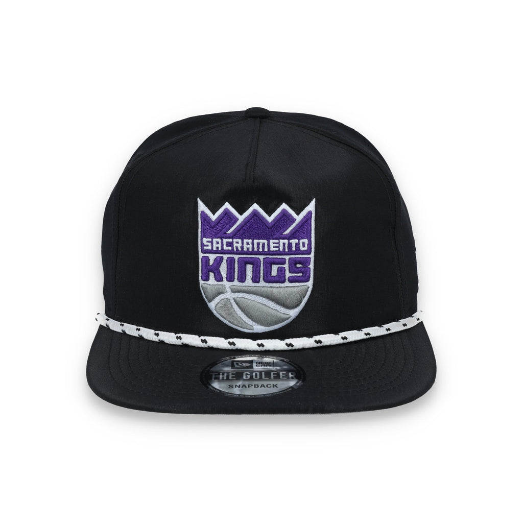 New Era Sacramento Kings Golfer Team Rope Snapback Hat - Black product image 2, provided for visual reference and product
