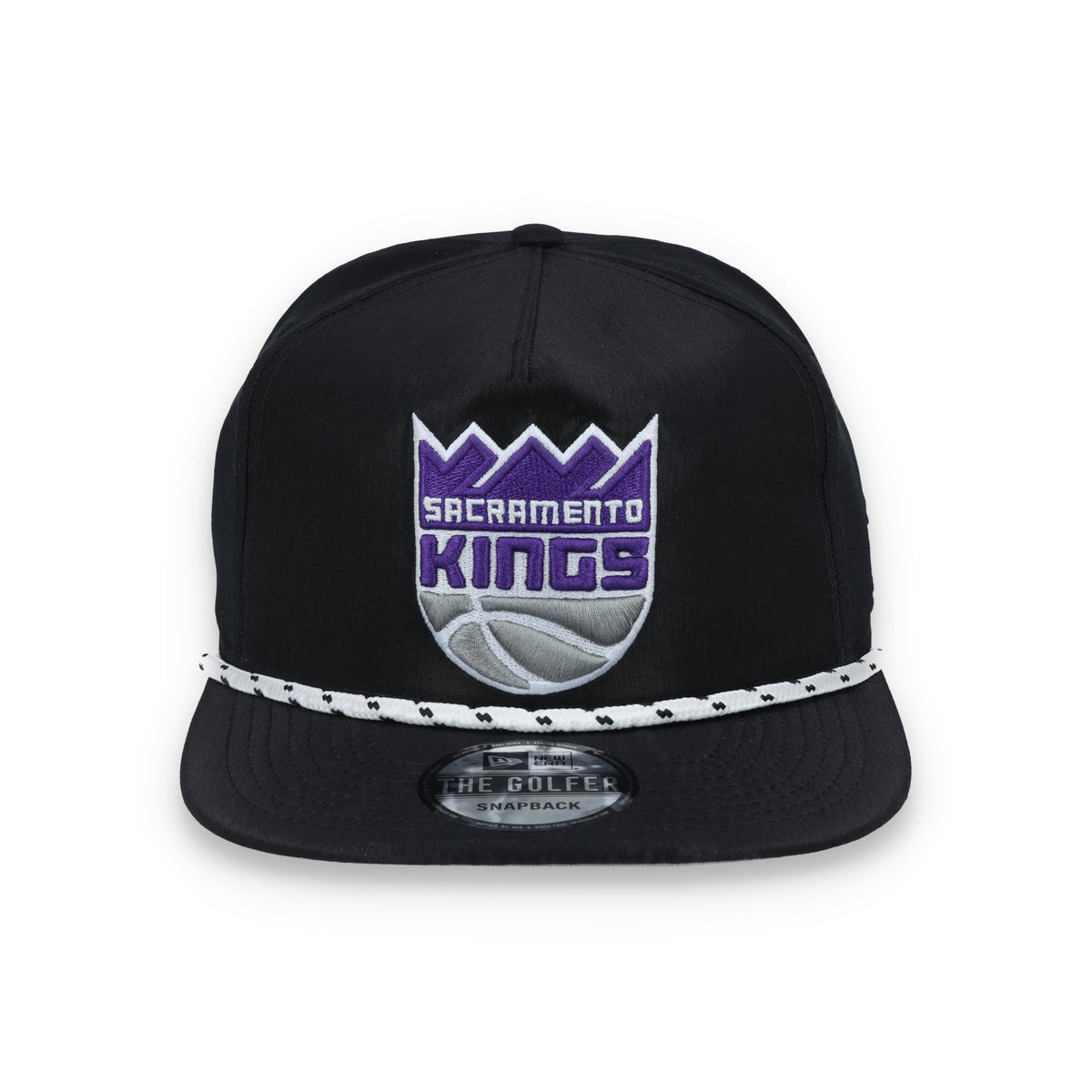 New Era Sacramento Kings Golfer Team Rope Snapback Hat - Black product image 2, provided for visual reference and product