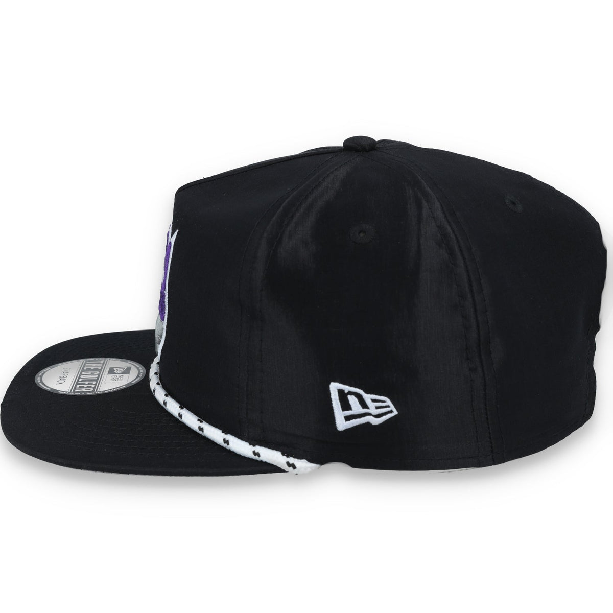 New Era Sacramento Kings Golfer Team Rope Snapback Hat - Black product image 4, provided for visual reference and product