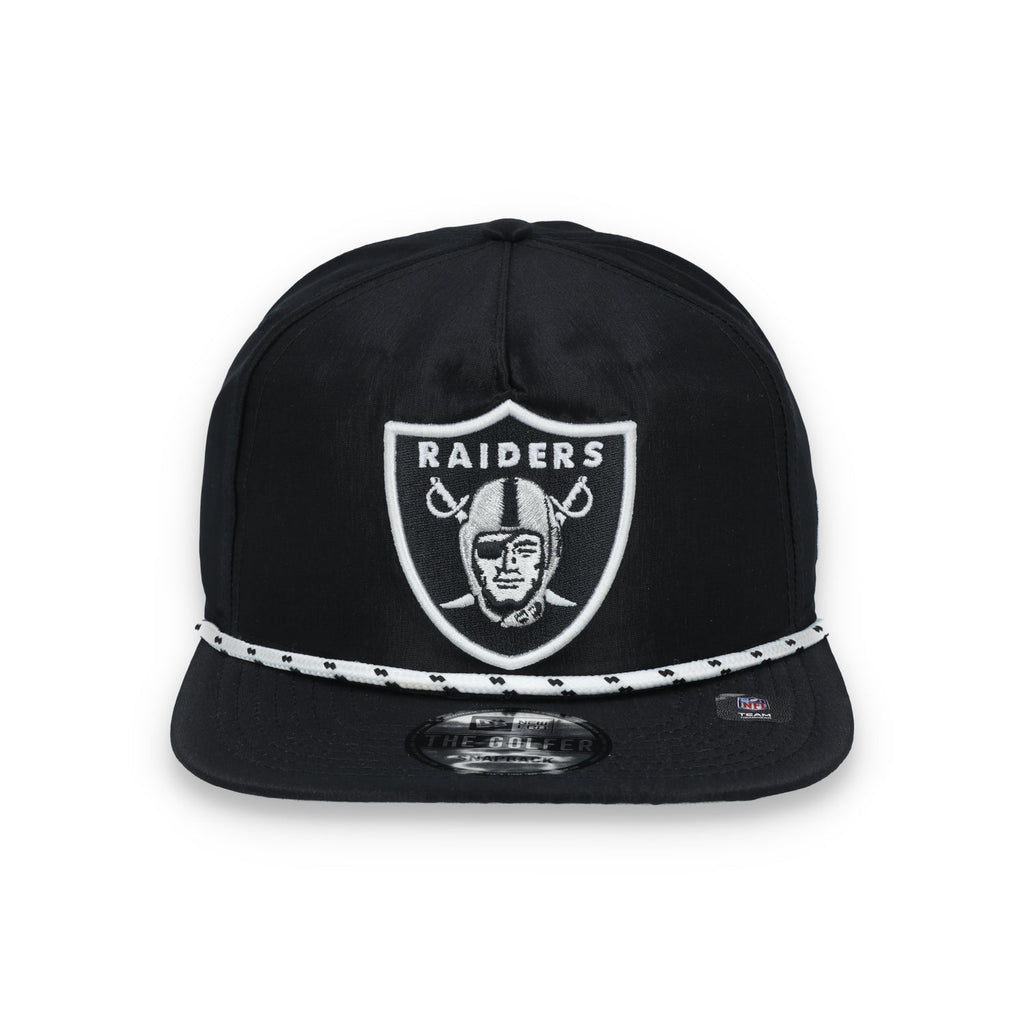 New Era Las Vegas Raiders Golfer Team Rope Snapback Hat - Black product image 2, provided for visual reference and product