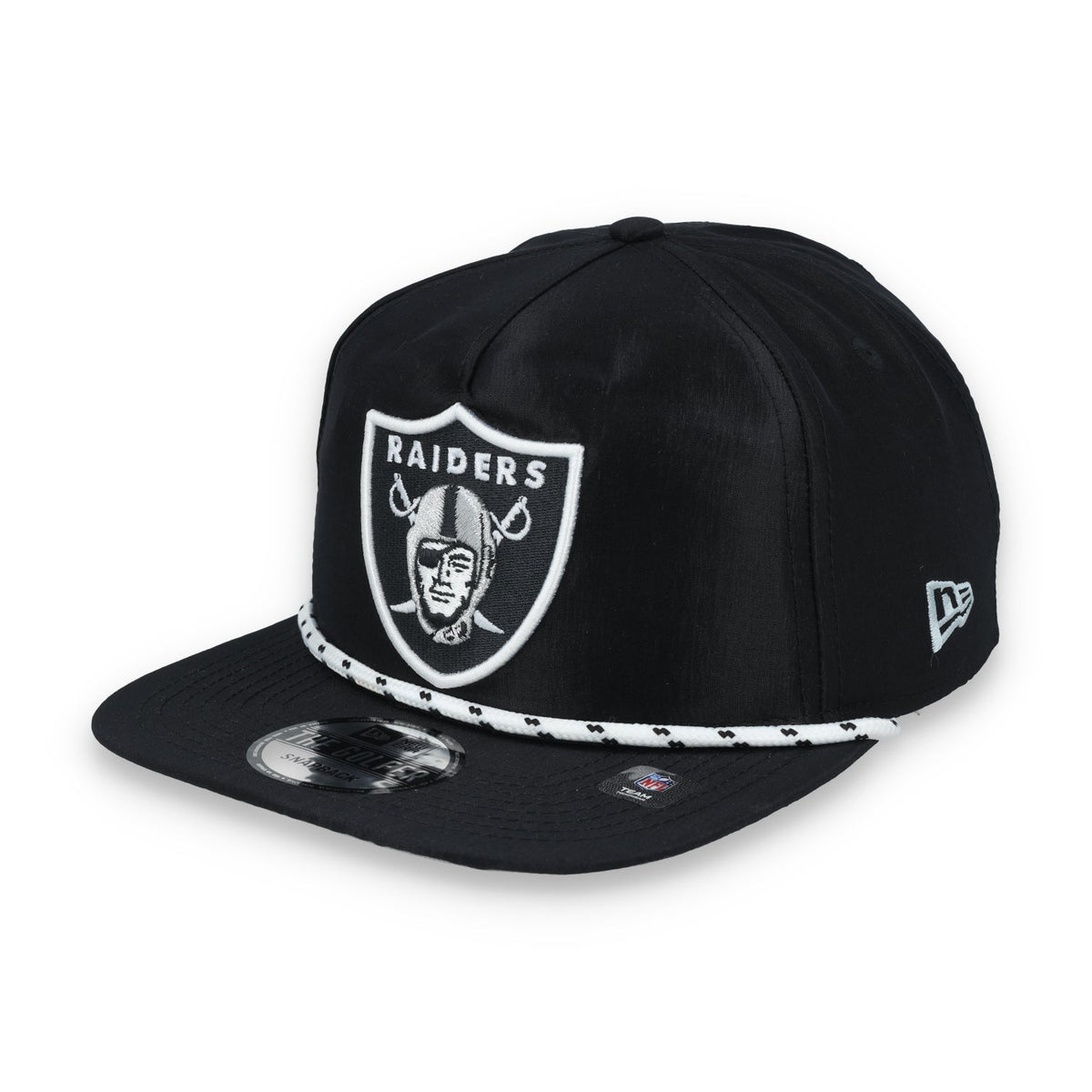 New Era Las Vegas Raiders Golfer Team Rope Snapback Hat - Black product image 3, provided for visual reference and product