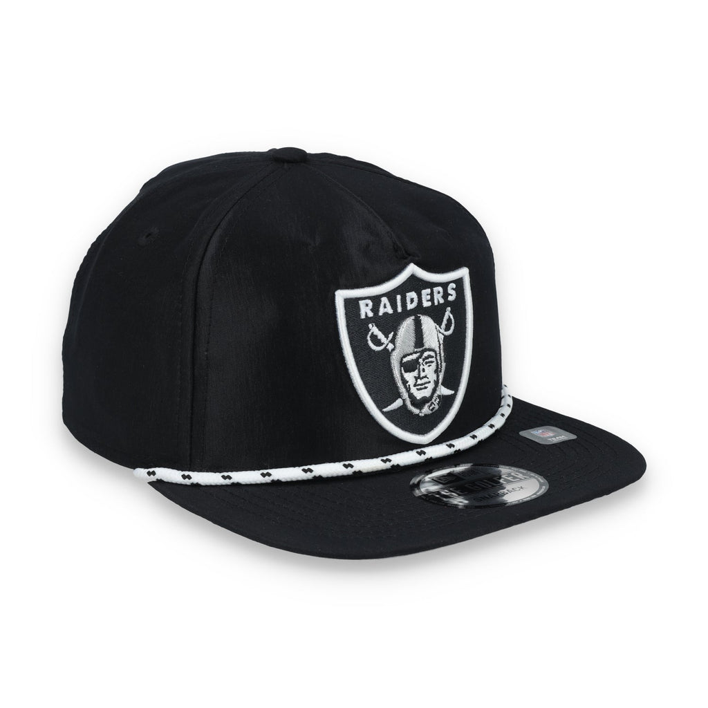 New Era Las Vegas Raiders Golfer Team Rope Snapback Hat - Black product image 1, provided for visual reference and product