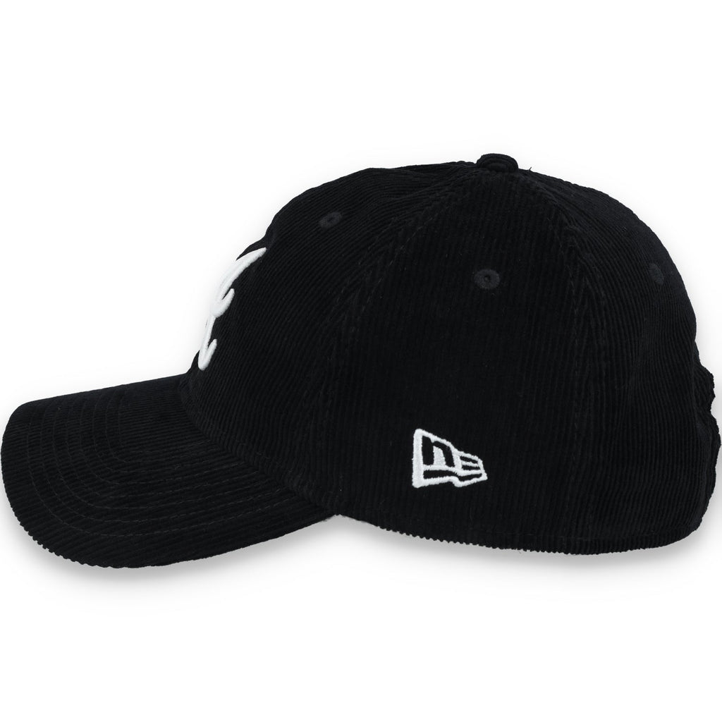 New Era Atlanta Braves Corduroy 9TWENTY Adjustable Hat-Black/White product image 4, provided for visual reference and