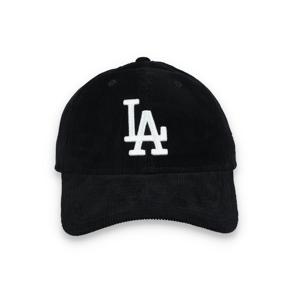 New Era Los Angeles Dodgers Corduroy 9TWENTY Adjustable Hat-Black/White product image 2, provided for visual reference and