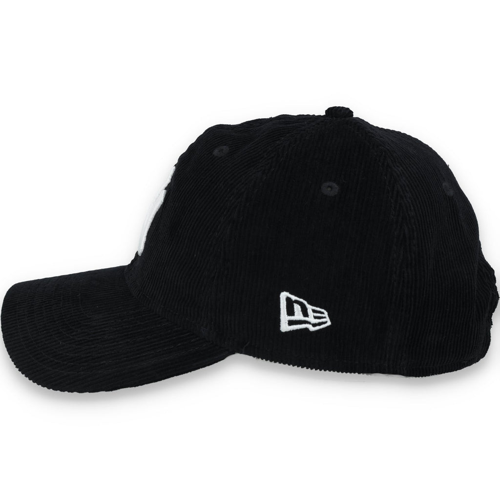 New Era New York Yankees Corduroy 9TWENTY Adjustable Hat-Black/White product image 4, provided for visual reference and