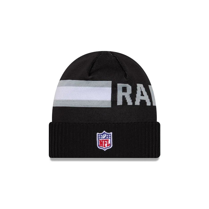 New Era Las Vegas Raiders Cold Weather Tech Knit Beanie product image 2, provided for visual reference and product detail