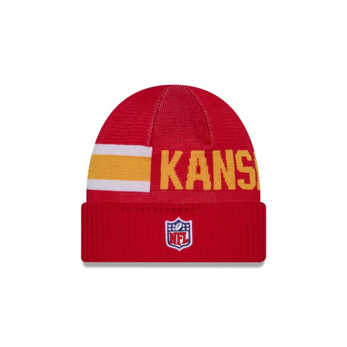 New Era Kansas City Chiefs Cold Weather Tech Knit Beanie product image 2, provided for visual reference and product detail