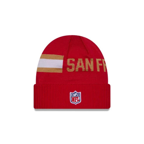 New Era San Franciso 49ers Cold Weather Tech Knit Beanie product image 2, provided for visual reference and product detail