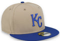 New Era Kansas City Royals 59FIFTY Fitted Hat-Camel product image 1, provided for visual reference and product detail review