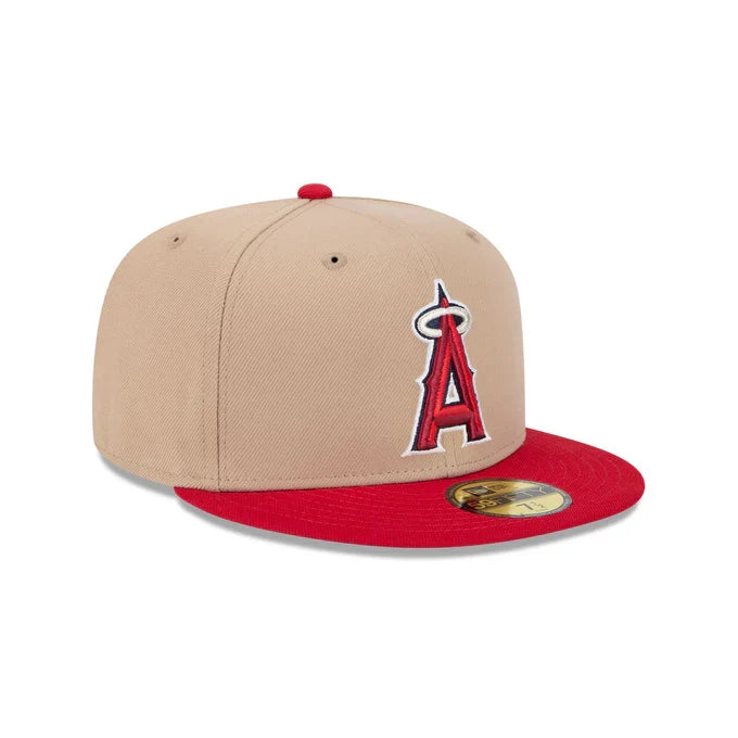 New Era Los Angeles Angels 59FIFTY Fitted Hat-Camel product image 1, provided for visual reference and product detail review