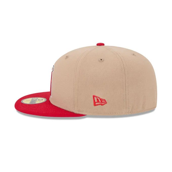 New Era Los Angeles Angels 59FIFTY Fitted Hat-Camel product image 4, provided for visual reference and product detail review
