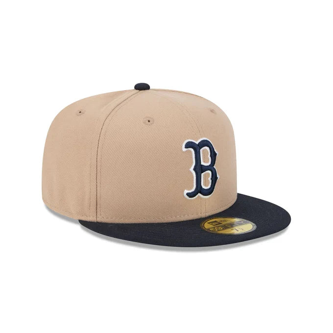 New Era Boston Red Sox 59FIFTY Fitted Hat-Camel product image 1, provided for visual reference and product detail review