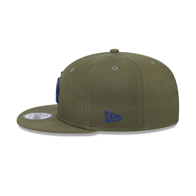 New Era Los Angeles Dodgers 9FIFTY Snapback Hat- Olive Green product image 4, provided for visual reference and product
