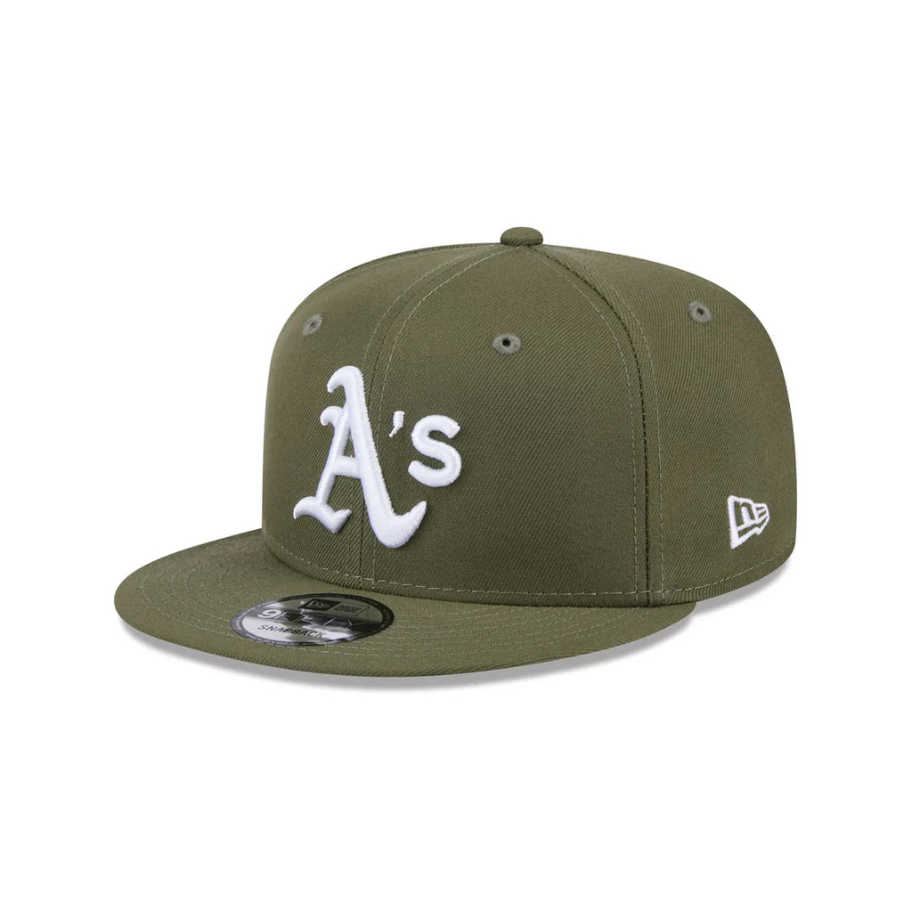 New Era Oakland Athletics 9FIFTY Snapback Hat- Olive Green product image 3, provided for visual reference and product detail