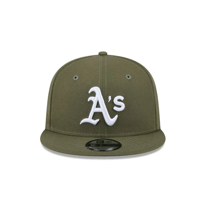 New Era Oakland Athletics 9FIFTY Snapback Hat- Olive Green product image 2, provided for visual reference and product detail