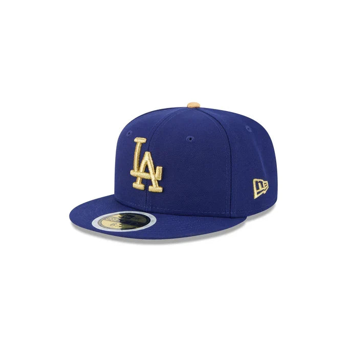 New Era Kids Los Angeles Dodgers 2024 World Series Side Patch 59FIFTY Fitted Hat - Royal/Gold product image 2, provided for