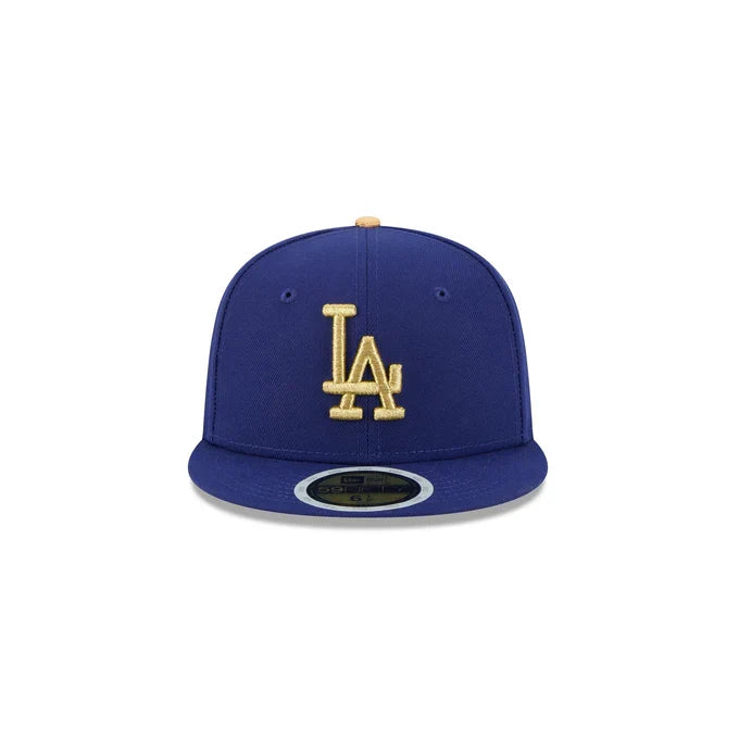 New Era Kids Los Angeles Dodgers 2024 World Series Side Patch 59FIFTY Fitted Hat - Royal/Gold product image 3, provided for