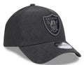 New Era Las Vegas Raiders Logo Essentials A Frame 9FORTY Adjustable Hat-Charcoal Black product image 1, provided for visual