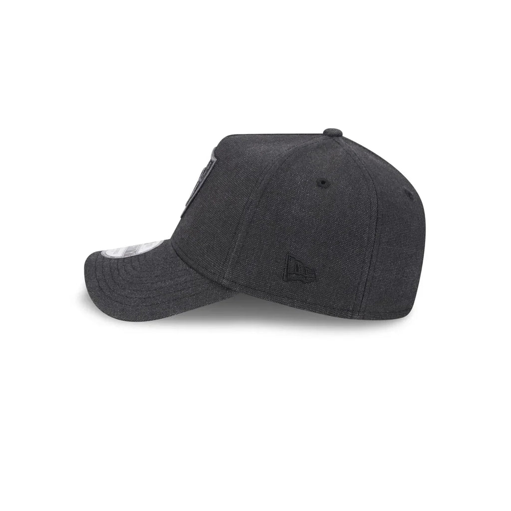 New Era Las Vegas Raiders Logo Essentials A Frame 9FORTY Adjustable Hat-Charcoal Black product image 4, provided for visual