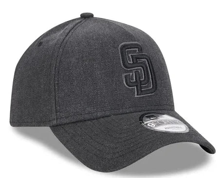 New Era San Diego Padres Logo Essentials A Frame 9FORTY Adjustable Hat-Charcoal Black product image 1, provided for visual