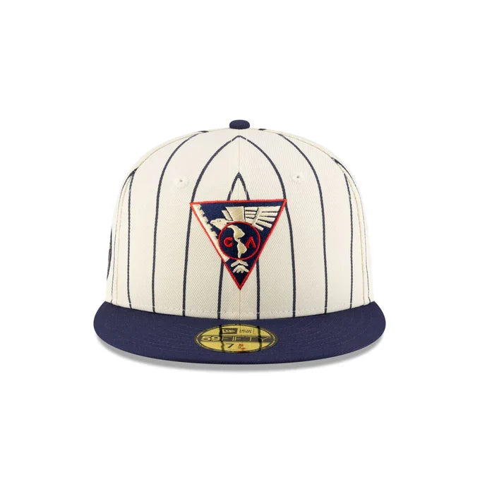 New Era Club America Retro Pinstripe 59FIFTY Fitted Hat product image 3, provided for visual reference and product detail