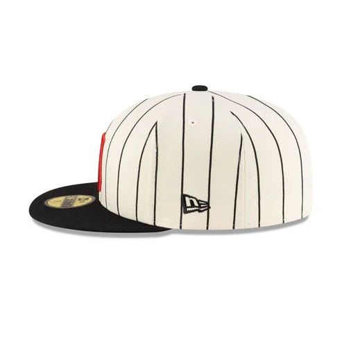 New Era Atlas Retro Pinstripe 59FIFTY Fitted Hat product image 4, provided for visual reference and product detail review