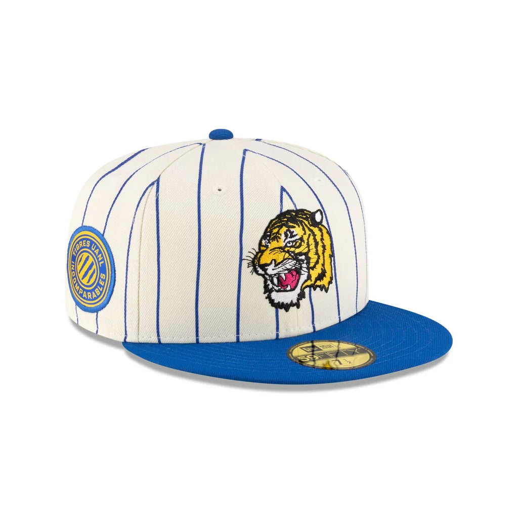 New Era Tigres UANL Retro Pinstripe 59FIFTY Fitted Hat product image 1, provided for visual reference and product detail