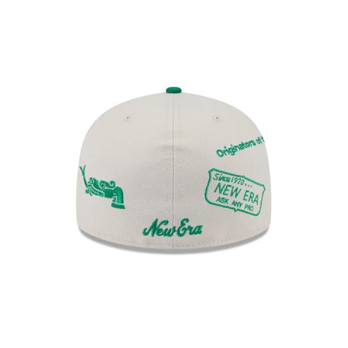 New Era Mexico Anniversary Logos Stone 59FIFTY Fitted Hat-White/Green product image 6, provided for visual reference and