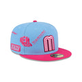 New Era Mexico Anniversary Logos 59FIFTY Fitted Hat-Sky Blue/Pink product image 1, provided for visual reference and product