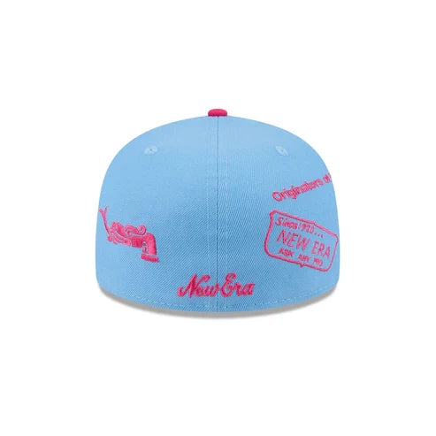 New Era Mexico Anniversary Logos 59FIFTY Fitted Hat-Sky Blue/Pink product image 6, provided for visual reference and product
