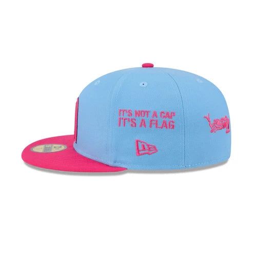 New Era Mexico Anniversary Logos 59FIFTY Fitted Hat-Sky Blue/Pink product image 4, provided for visual reference and product