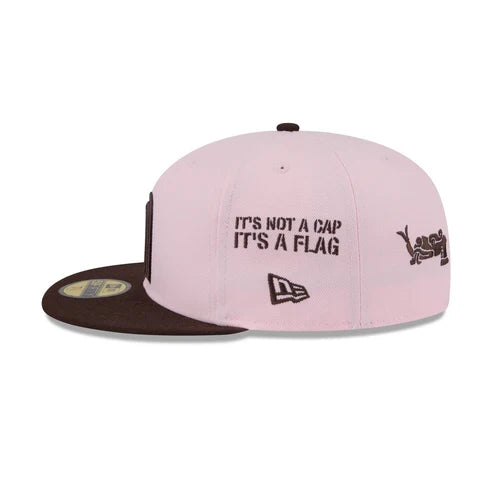 New Era Mexico Anniversary Logos 59FIFTY Fitted Hat-Pink/Brown product image 4, provided for visual reference and product