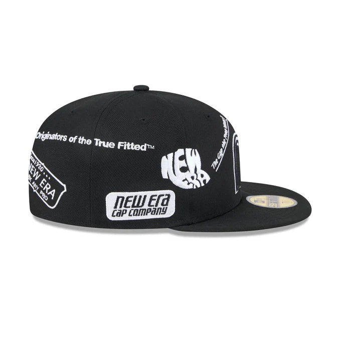 New Era Mexico Anniversary Logos 59FIFTY Fitted Hat-Black/White product image 5, provided for visual reference and product