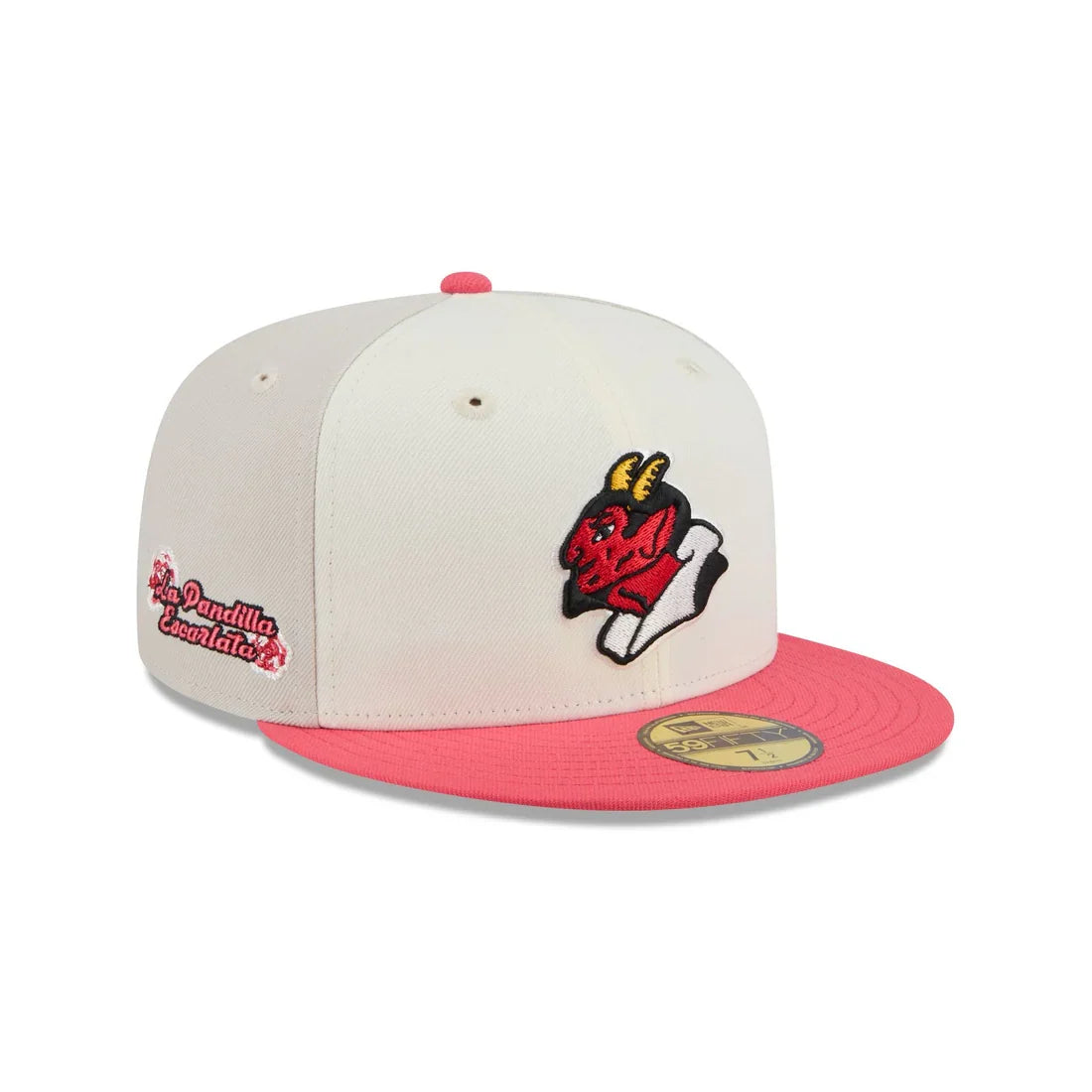 New Era Diablos Rojos Del Mexico Two-Tone Coral 59FIFTY Fitted Hat-Pink product image 1, provided for visual reference and