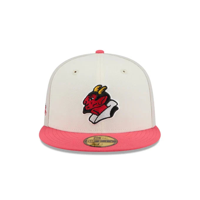 New Era Diablos Rojos Del Mexico Two-Tone Coral 59FIFTY Fitted Hat-Pink product image 3, provided for visual reference and