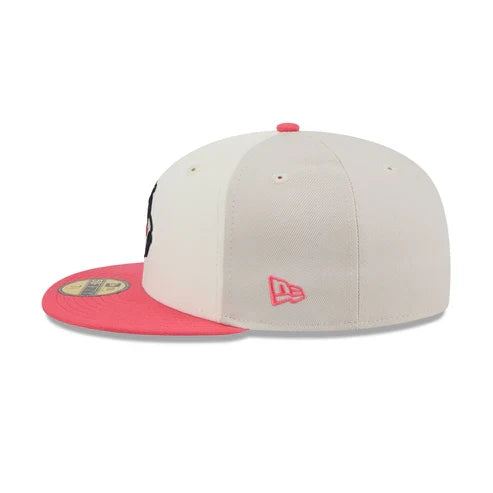 New Era Diablos Rojos Del Mexico Two-Tone Coral 59FIFTY Fitted Hat-Pink product image 4, provided for visual reference and