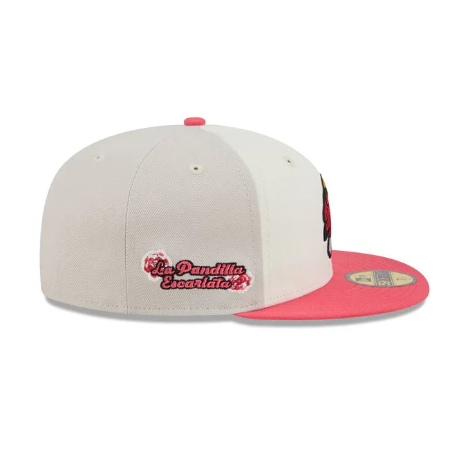 New Era Diablos Rojos Del Mexico Two-Tone Coral 59FIFTY Fitted Hat-Pink product image 5, provided for visual reference and