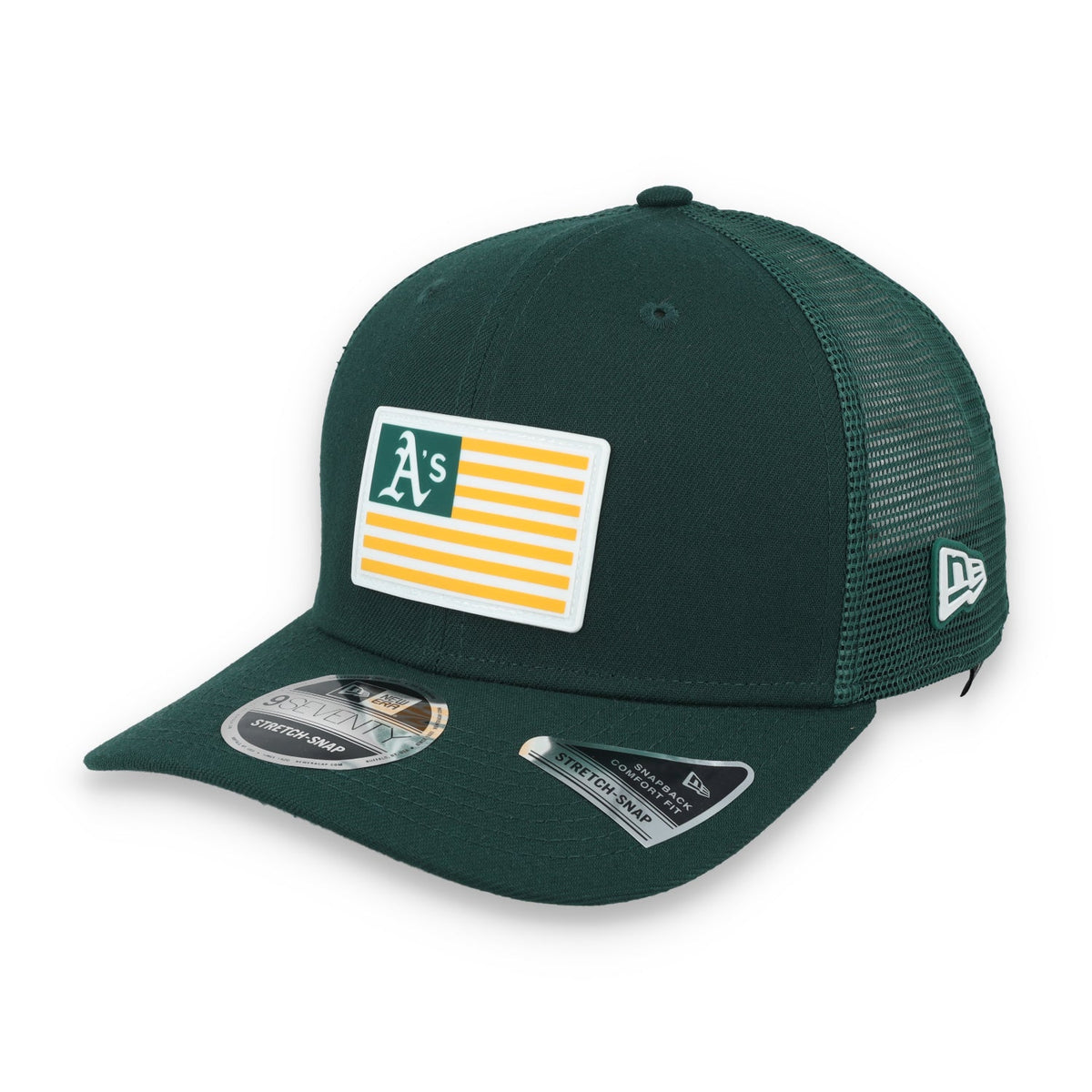 New Era Oakland Athletics Flag Patch 9SEVENTY Stretch-Snap Hat product image 3, provided for visual reference and product