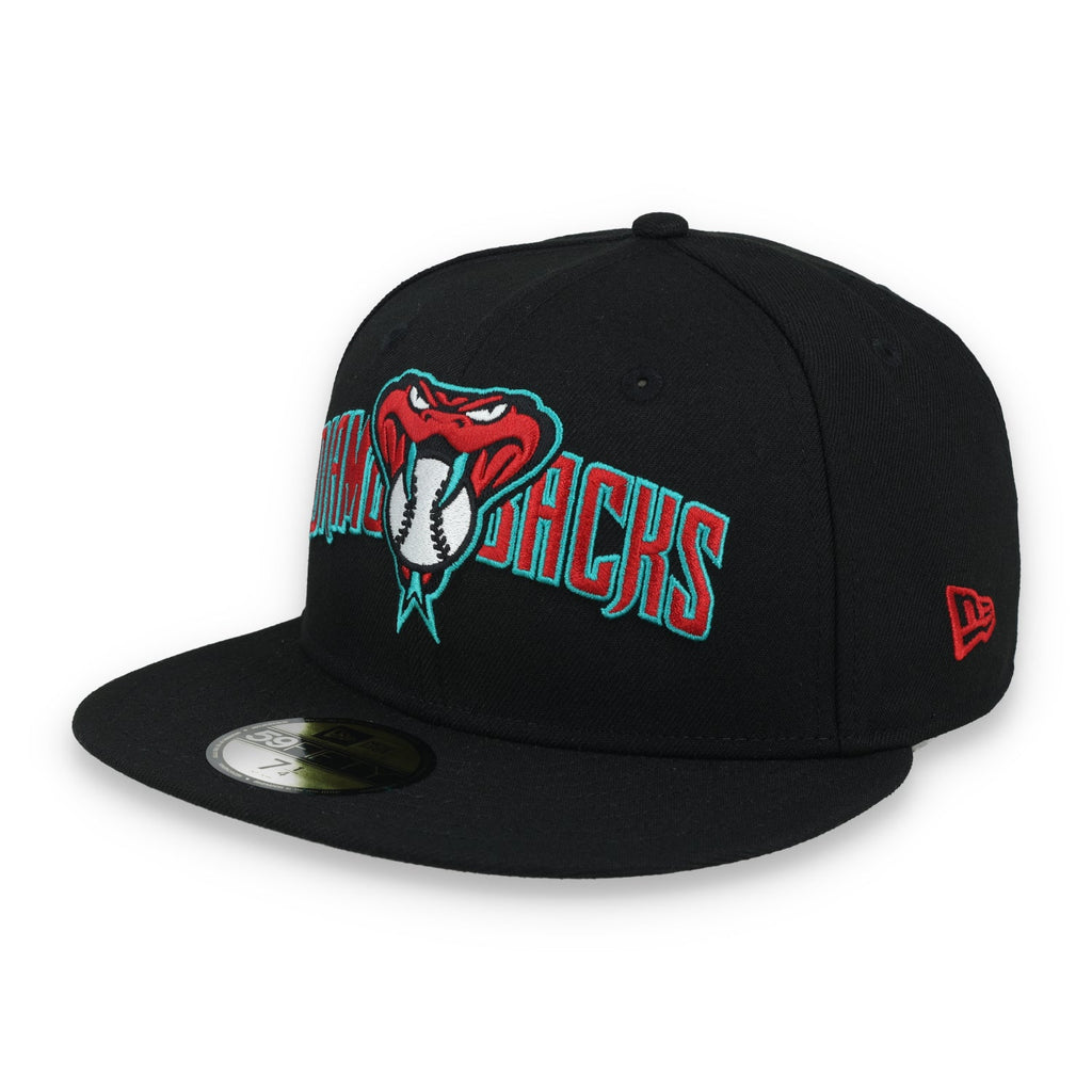 New Era Arizona Diamondbacks Overlap 59FIFTY Fitted Hat-Black product image 2, provided for visual reference and product