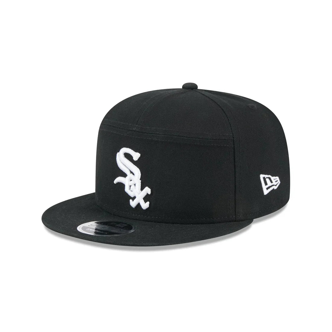 New Era Chicago White Sox Cotton Canvas 9FIFTY Split Panel Trucker Hat product image 2, provided for visual reference and