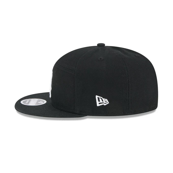 New Era Chicago White Sox Cotton Canvas 9FIFTY Split Panel Trucker Hat product image 4, provided for visual reference and