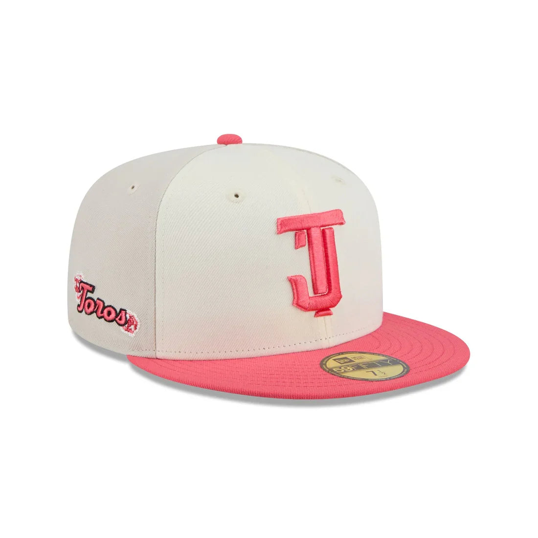 New Era Toros De Tijuana Two-Tone Coral 59FIFTY Fitted Hat-Pink product image 1, provided for visual reference and product
