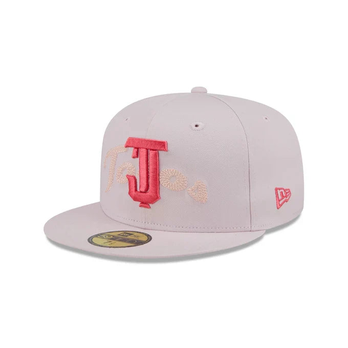 New Era Toros De Tijuana Stacked Wordmark 59FIFTY Fitted Hat-Pink product image 2, provided for visual reference and product