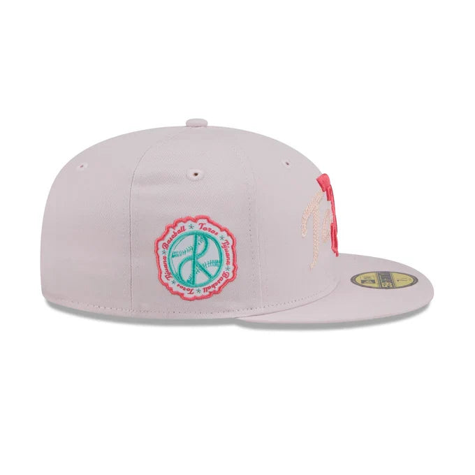 New Era Toros De Tijuana Stacked Wordmark 59FIFTY Fitted Hat-Pink product image 5, provided for visual reference and product