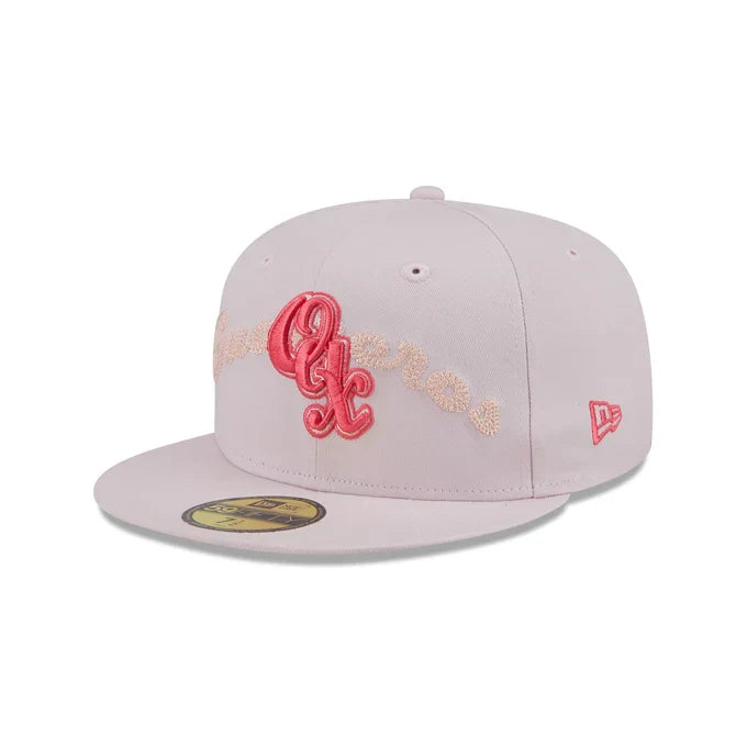 New Era Guerreros De Oaxaca Stacked Wordmark 59FIFTY Fitted Hat-Pink product image 2, provided for visual reference and