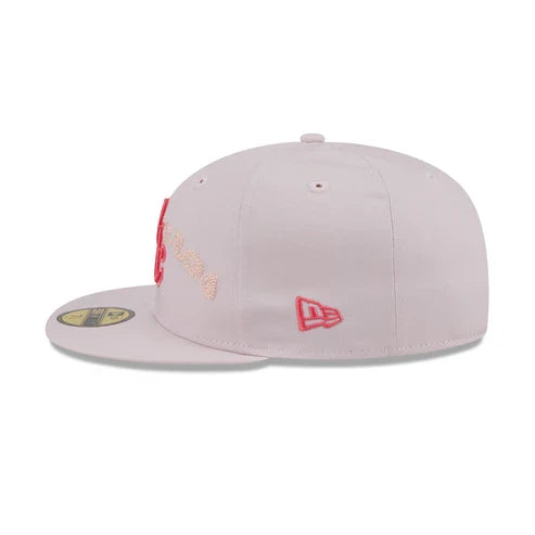 New Era Guerreros De Oaxaca Stacked Wordmark 59FIFTY Fitted Hat-Pink product image 5, provided for visual reference and
